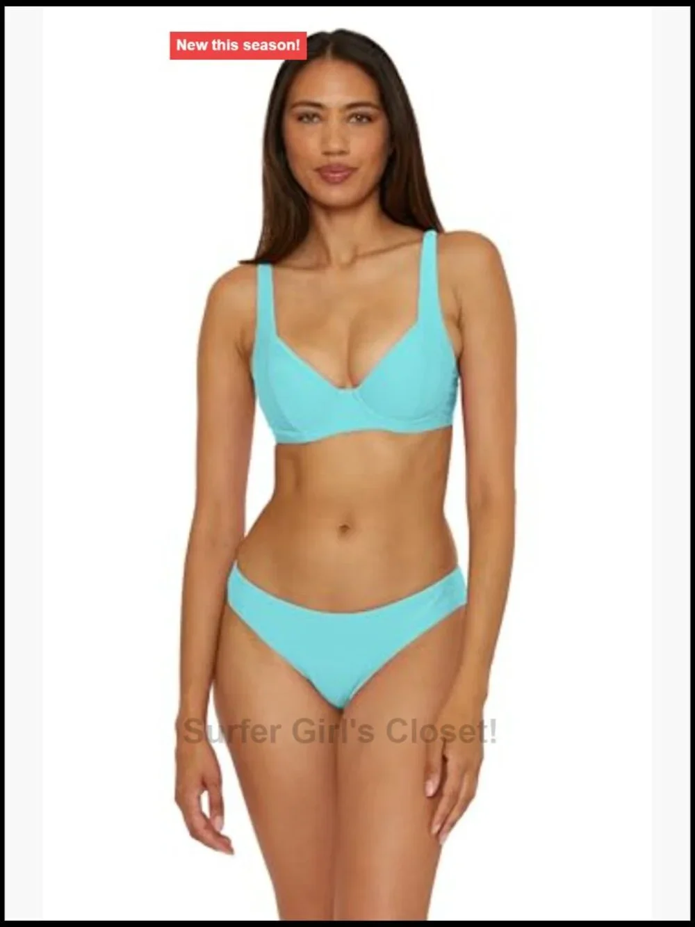 Underwire Bikini Top with Adjustable Straps, Nylon Spandex